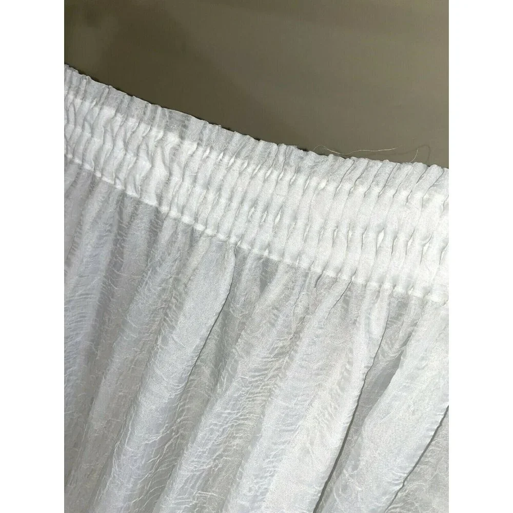 1 Rare Antique Tulle Handmade Curtain Victorian Vintage White Sheer Tussore Wide